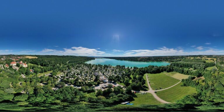 Drohnenaufnahme Pilsensee 360 Grad