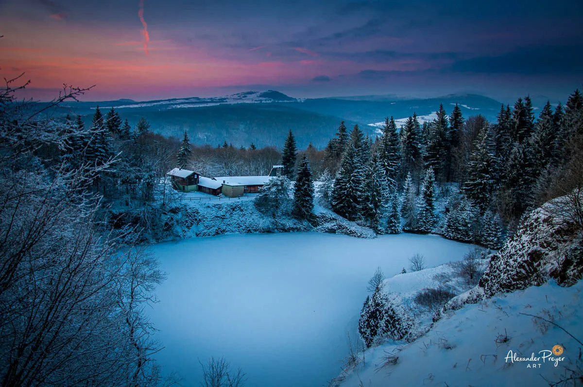 Tintefass Winterbild nach der Bearbeitung
